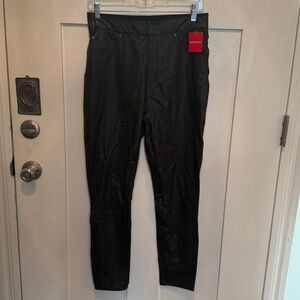 SPANX Sleek Black Leather-Look Leggings